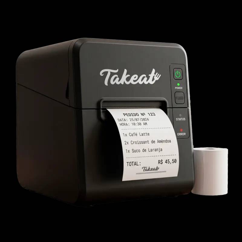 Takeat na impressora de pedidos para delivery